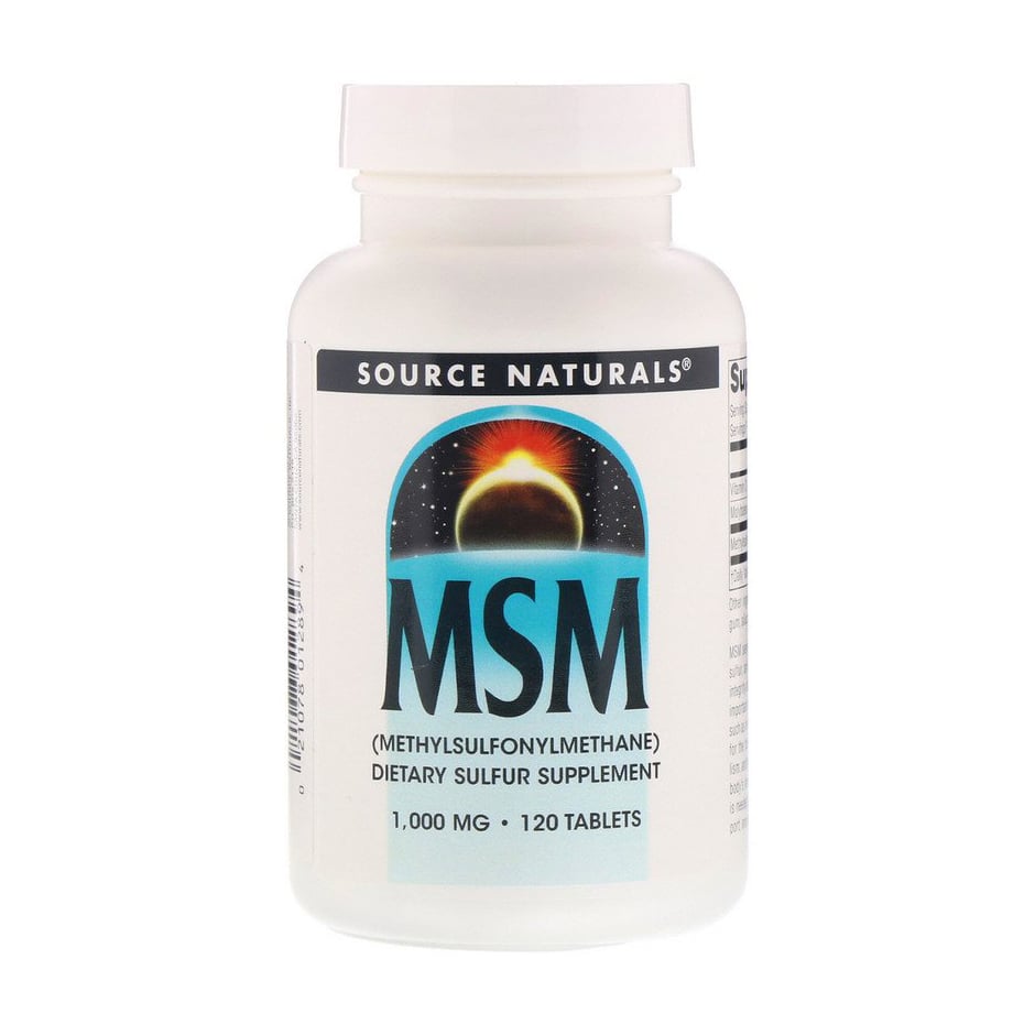 МСМ з вітаміном С Source Naturals MSM With Vitamin C 1000 мг, 120 таблеток