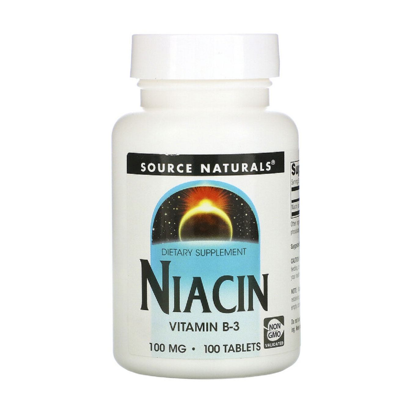 Ніацин Вітамін B3 Source Naturals Niacin Vitamin B3, 100 мг, 100 таблеток